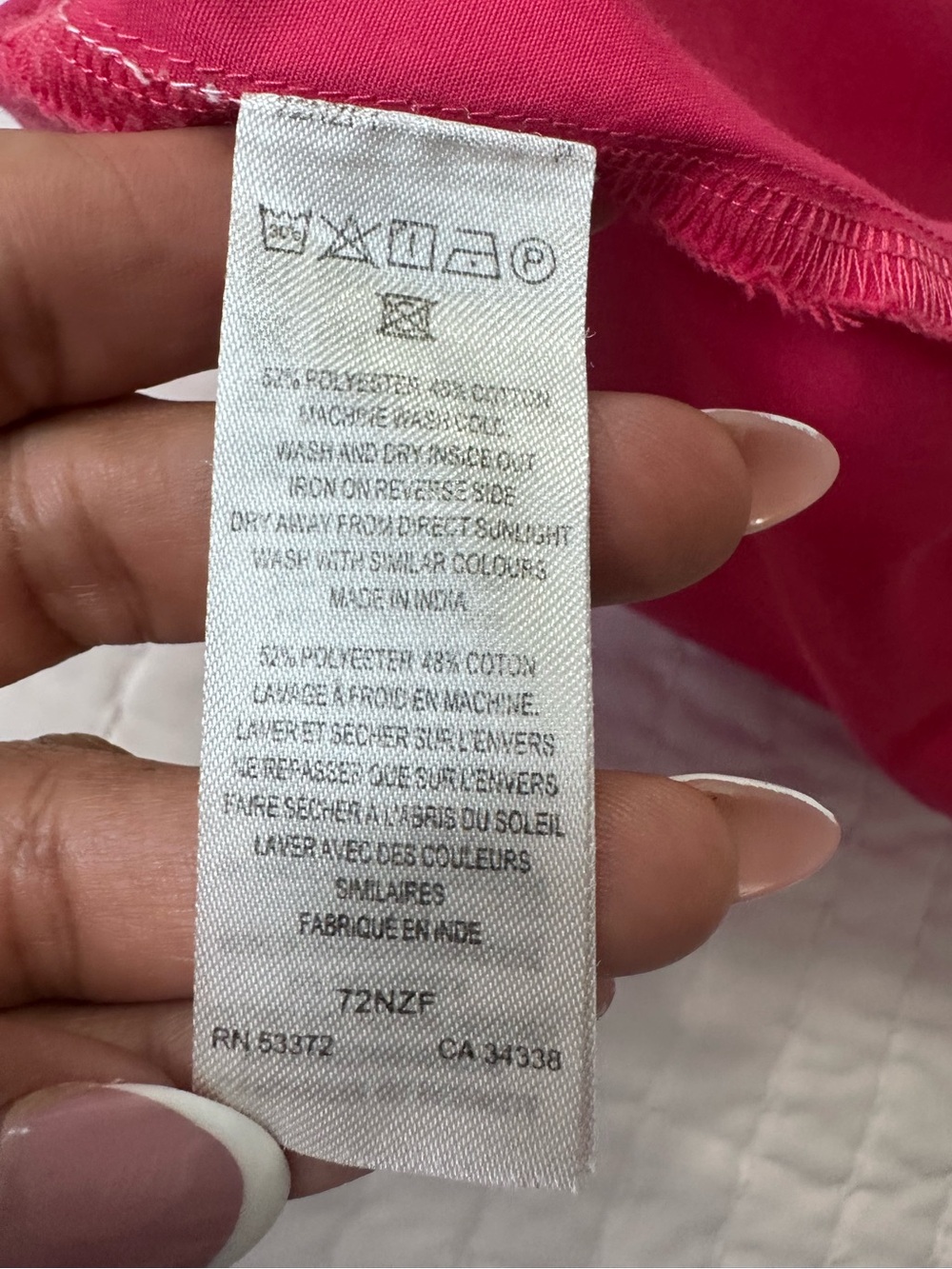 French Connection Set of Two Bright Pink Poplin Popover Fairycore Top M Short S - Picture 10 of 16